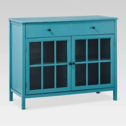 Windham 2 Door Accent Buffet, Cabinet With Shelves - Teal - Threshold™