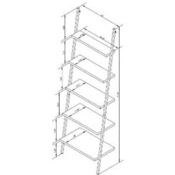 72" Loring 5 Shelf Leaning Bookshelf - Threshold™ -Threshold Living Room Sales Store GUEST f0a703db 6249 4024 8139 6e1bf2368058