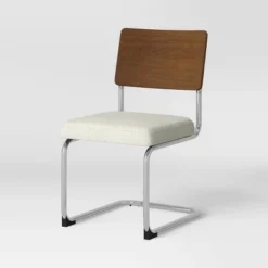 2pk Cecilton Chrome Cantilever Dining Chairs Cream Boucle - Threshold™ -Threshold Living Room Sales Store GUEST f467ac82 933d 40fb b02c 63edbb24066f